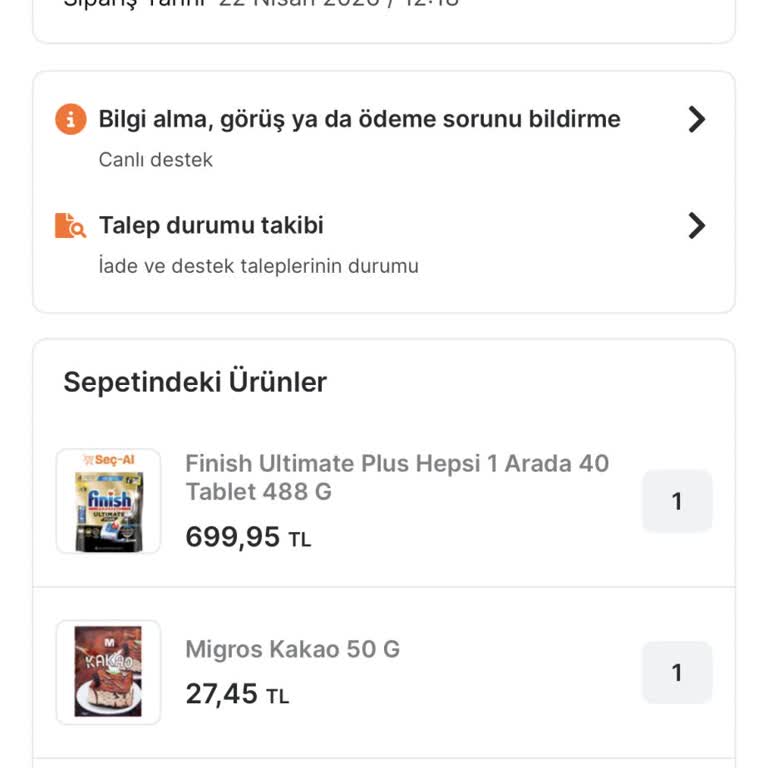 Migros Siparişim Saat 17-19 Arasında Teslim Edilmedi