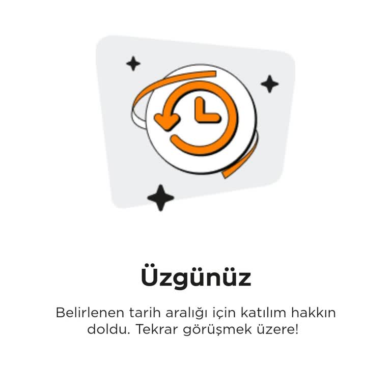 Kod Girişi Hatası: Katılım Hakkı Dolmuş