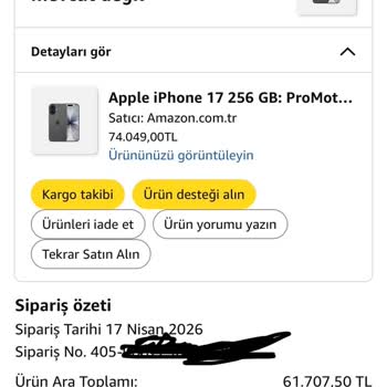 Sipariş Edilen İPhone 17 Teslim Edilmediği İçin Acil Çözüm Talebi