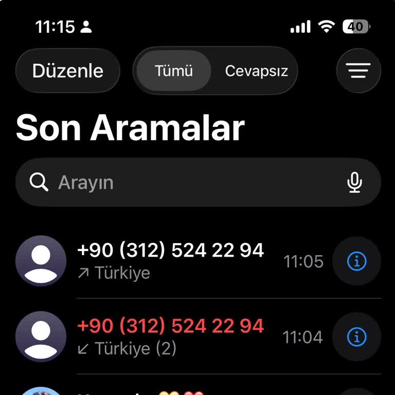 Kimliği Belirtilmeyen Aramaların Engellenmesi Talebi