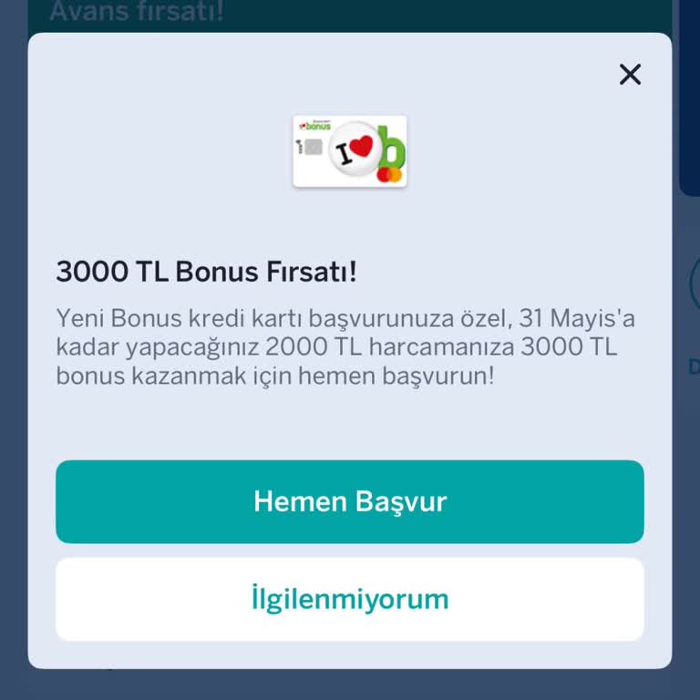 Bonus Kampanyası Tanımlanmadığı İçin Kart İptali Ve Ücret İadesi Talebi