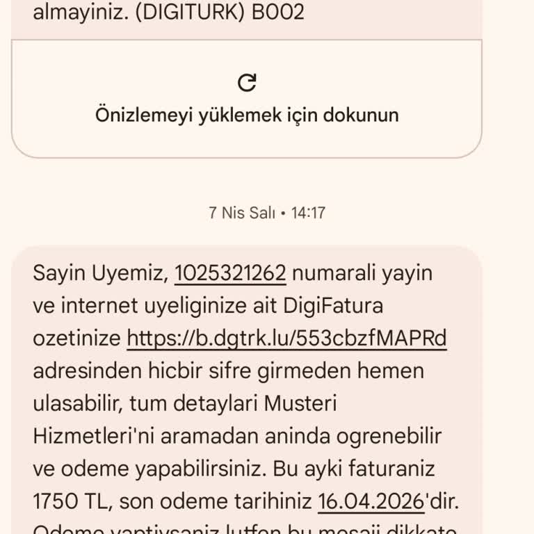 Digiturk'te Yenilenmeyen Taahhüt Nedeniyle Aşırı Fatura Ve Cevapsızlık