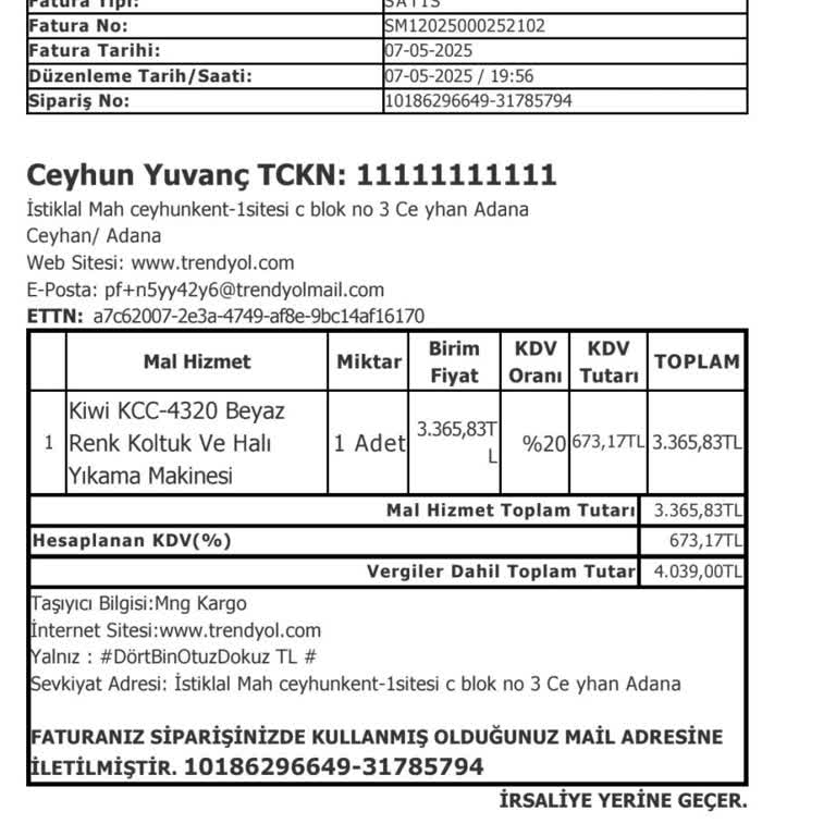 Kiwi Makinesinin Motoru Yanıyor Ve Çalışmıyor, Garanti Kapsamında Çözüm İstiyorum