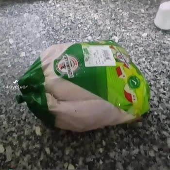 Migros Bütün Piliç Poşetinin Renkli İçe Temas Etmiş