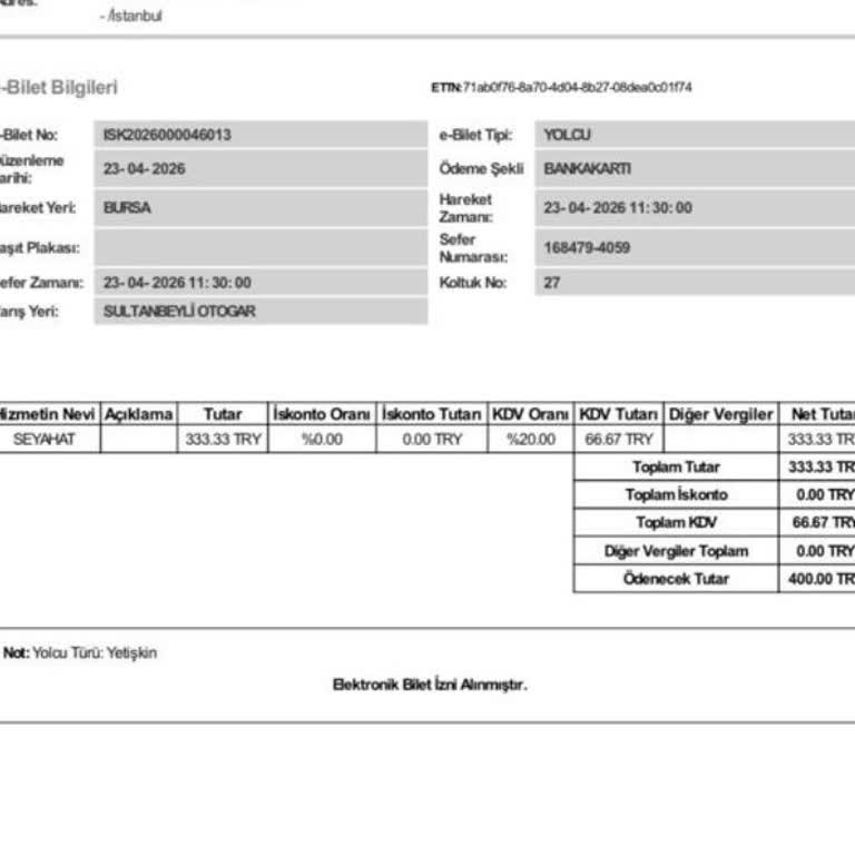 Erken Kalkan Otobüs Biletimi Yaktı, Müşteri Hizmetleri Yardımsız