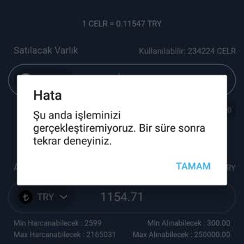 Bitexen Uygulamasında Sürekli Teknik Hatalar Ve İşlem Kesintileri