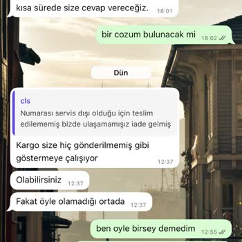 Teslim Edilemeyen Sipariş Ve İade Talebine Yanıt Yok