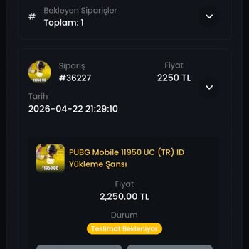 Satın Aldığım 11.800 UC Yüklenmedi, Sadece 360 UC Geldi