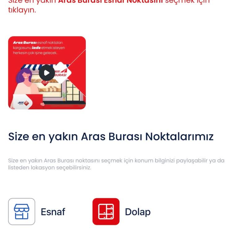 Aras Kargo Web Sitesindeki Yanıltıcı İade Noktası Bilgileri Müşteriyi Mağdur Ediyor