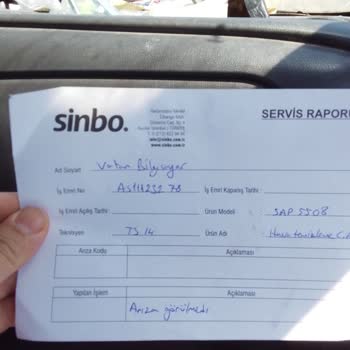 Sinbo Sap 5508 Hava Temizleyicisi Çalışmıyor, İade Talebi Reddedildi