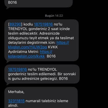 Teslim Edilemeyen Kargo Ve Yanıtsız Müşteri Hizmetine Şikayet