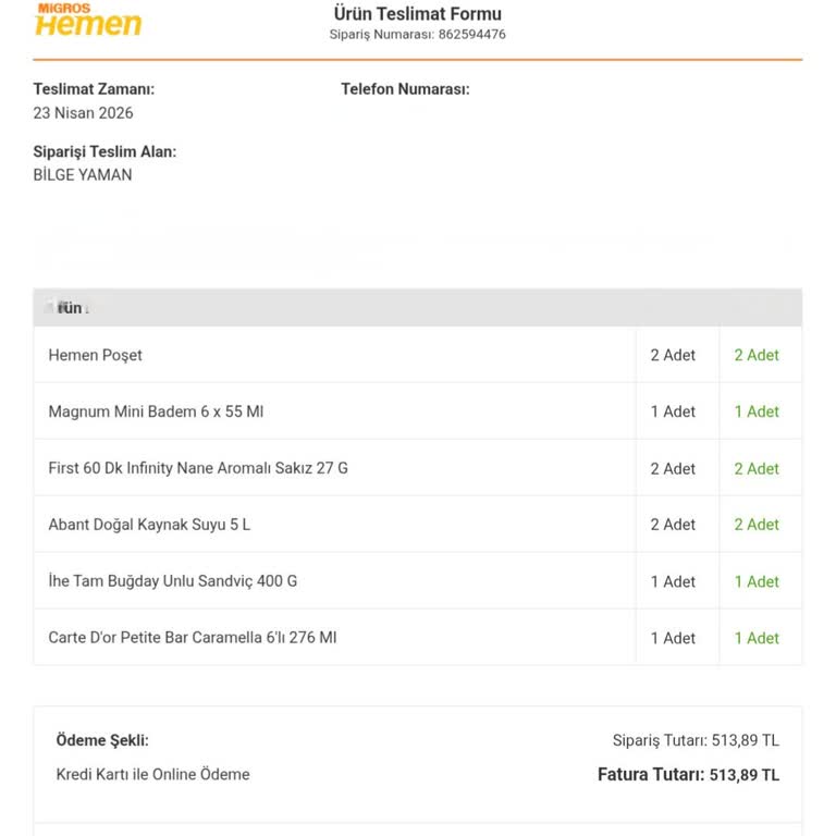 Eksik Dondurma Ve Kampanya İndiriminin Uygulanmaması Şikayeti