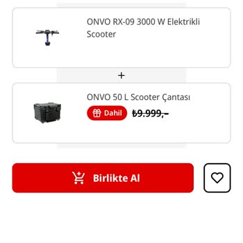 Onvo Rx9 Siparişinde Çanta Ve Koltuk Sepet Eksik
