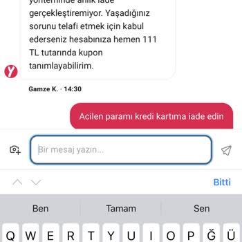 Yemek Sepeti'nde Çikolatalı Milkshake Gelmedi Ve İade Reddi