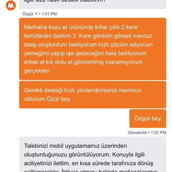 İnsan Kılı Dolu Kuzu Külbastı Ve Yetersiz Müşteri Desteği