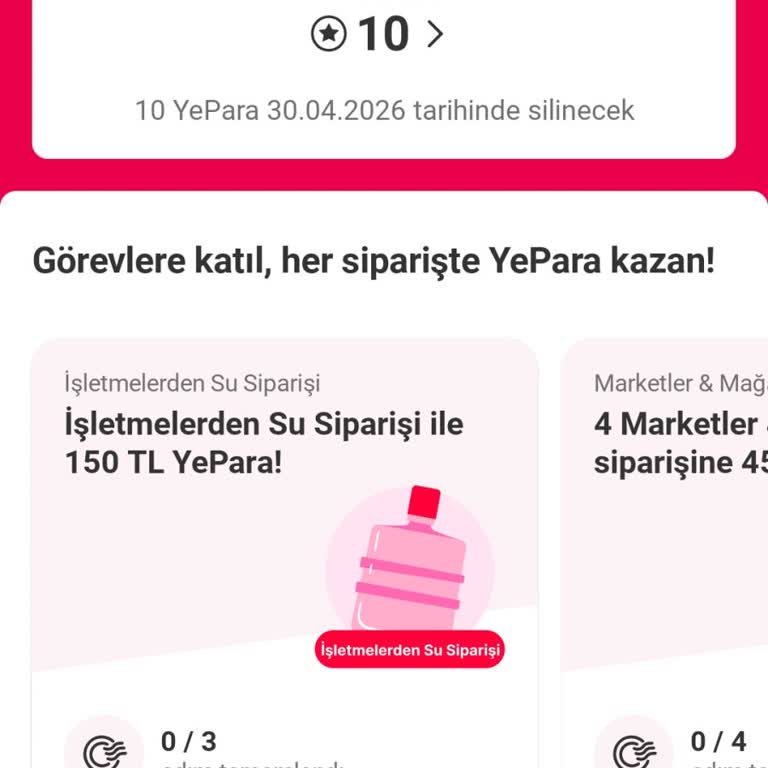 Yemeksepeti Puanım Sabit Kaldı, Kupon Kullanamıyorum