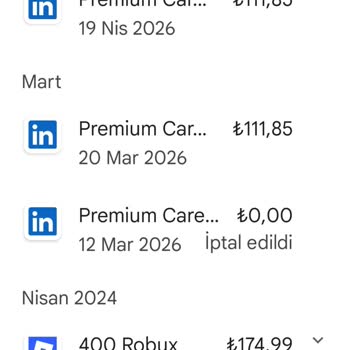 Linkedin Deneme Aboneliği İptal Edildiği Halde İzinsiz Çekim Ve Kart Bilgilerinin Silinmesi Talebi