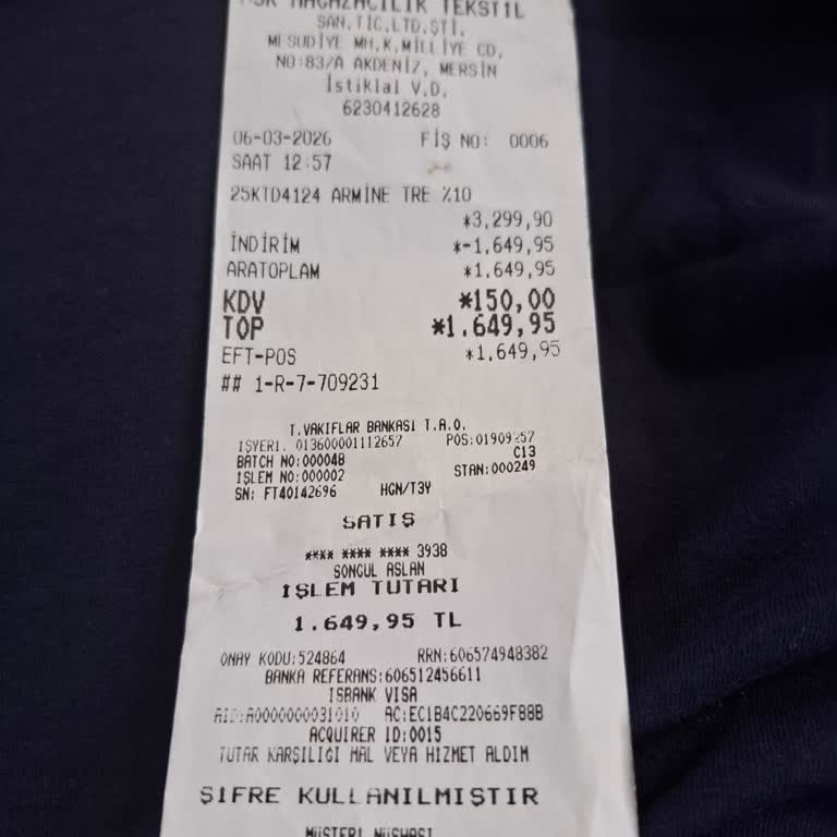 Vuslat Tesettür Giyim Değişim Talebimi Reddetti