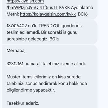 Kurye Teslim Edilemedi Kayıtları Yanıltıyor Ve Müşteri Hizmetine Ulaşılamıyor