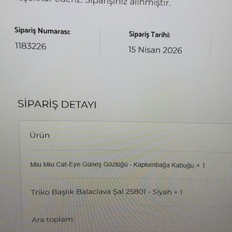 Organic Scarfs Eksik Şal Gönderimi Ve İade Talebi