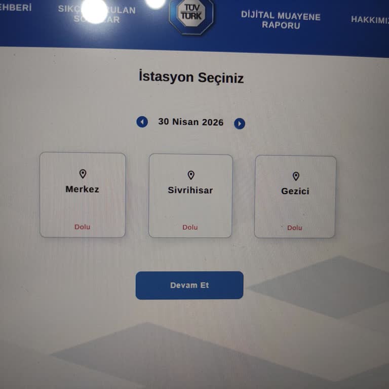 30 Nisan Son Muayene Günüm İçin Tüvtürk Randevu Sorunu