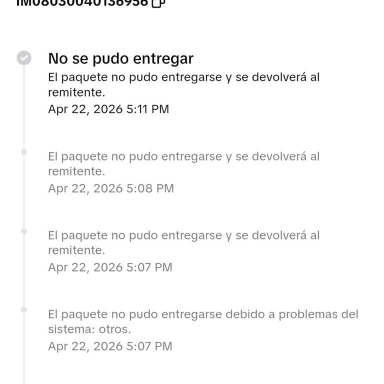 iMile no entrega paquete y lo pone en devolución sin autorización