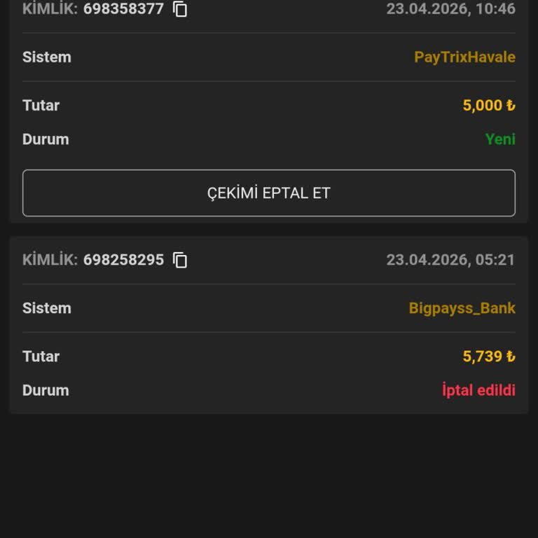 Para Çekim Talebim İşleme Alınmadı Ve Destek Yanıt Vermedi