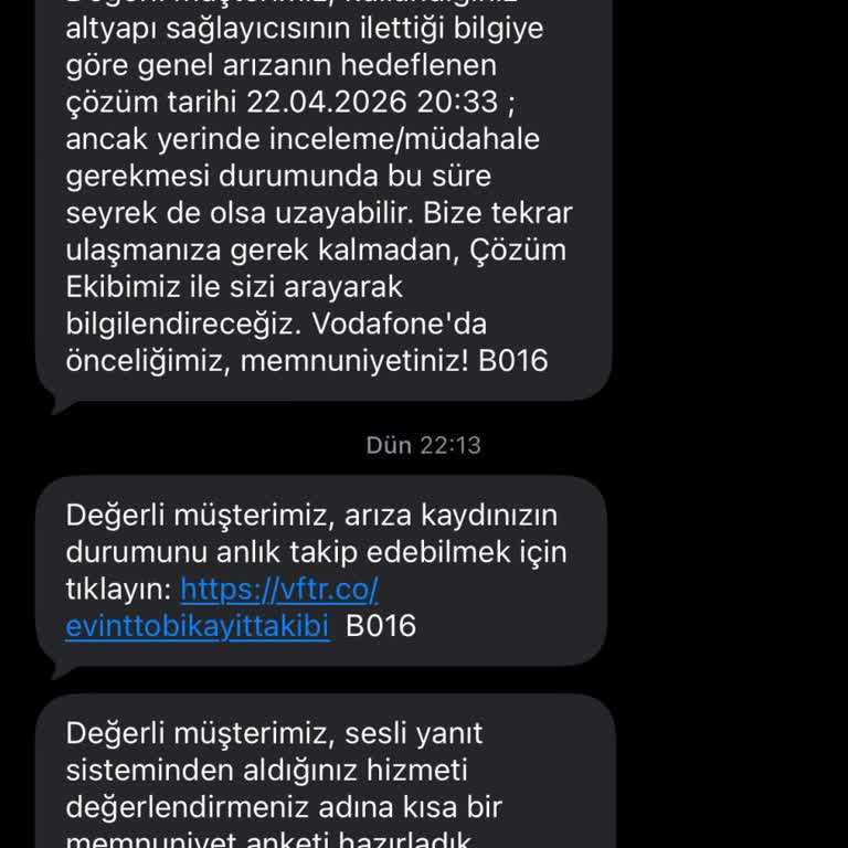 İzmir'de Vodafone Ev İnterneti 30 Saat Kesintisi Açıklama Ve Çözüm Talebi