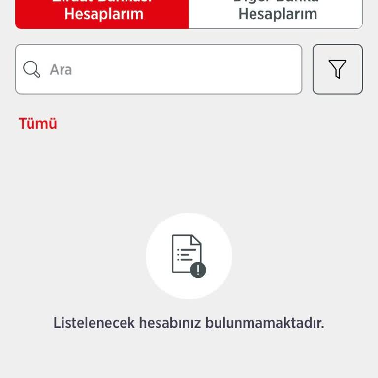 Ziraat Bankası Mobil Uygulamasında Hesaplar Gizli, Nedenini Öğrenmek İstiyorum