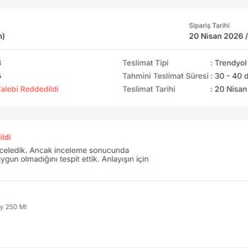 Eksik Menü Ve İade Sözünün Geri Çekilmesi