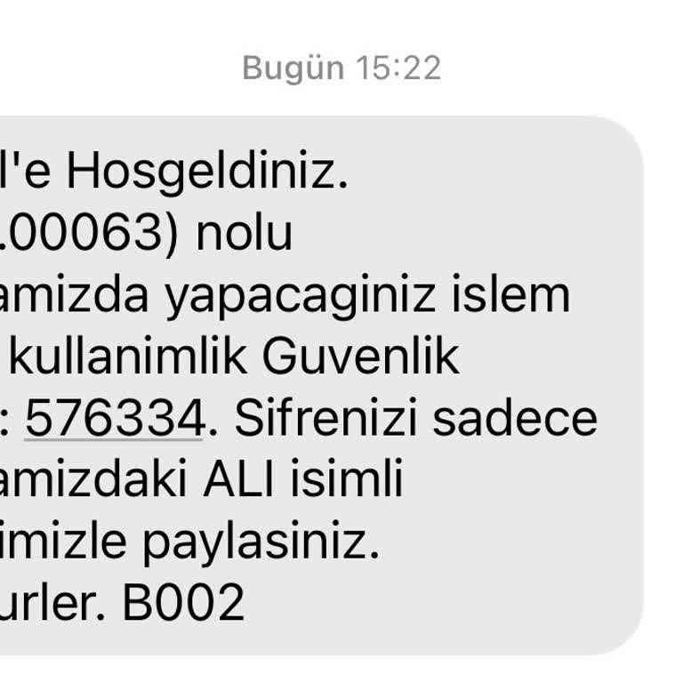 İzinsiz Güvenlik Şifresi SMS'i Aldım, Hattımın Güvenliği Tehlikede