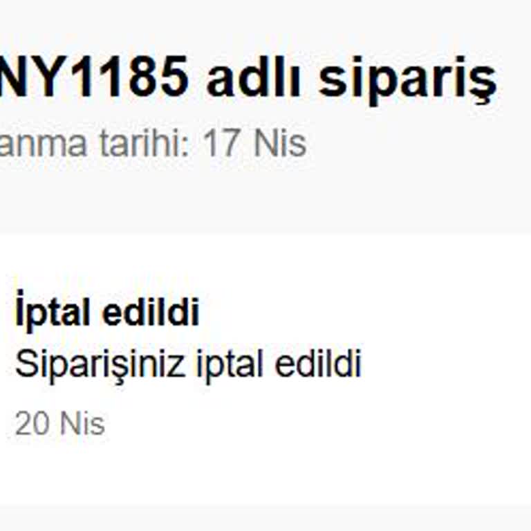 Xeny'den Sipariş İptali Ve Geri Ödeme Sorunu