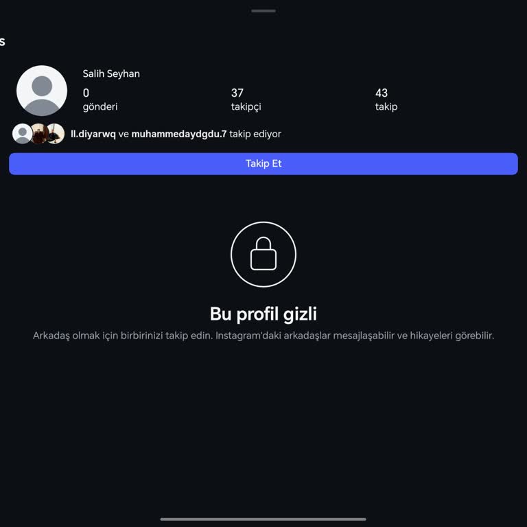 Instagram Hesabımda Takip Kısıtlaması