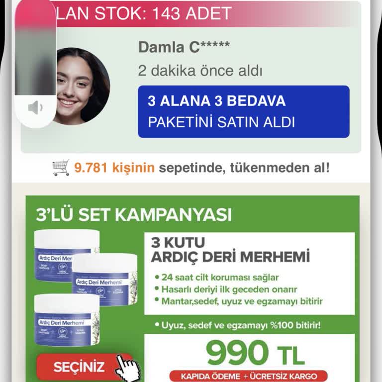 Ardickremisatis.com.tr Ardıç Deri Merhemi Satışı Sonrası Zorunlu Solüsyon Teklifi Fatura Eksikliği