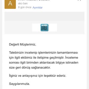 Hasarlı Puf Teslim Edildi, A101 Sisteminde İade Kodu Oluşmuyor