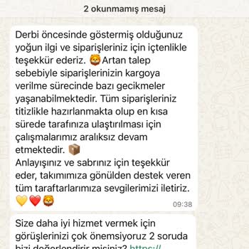 Kargoya Verilmeyen Galatasaray Forması Ve Yetersiz Müşteri Hizmetleri