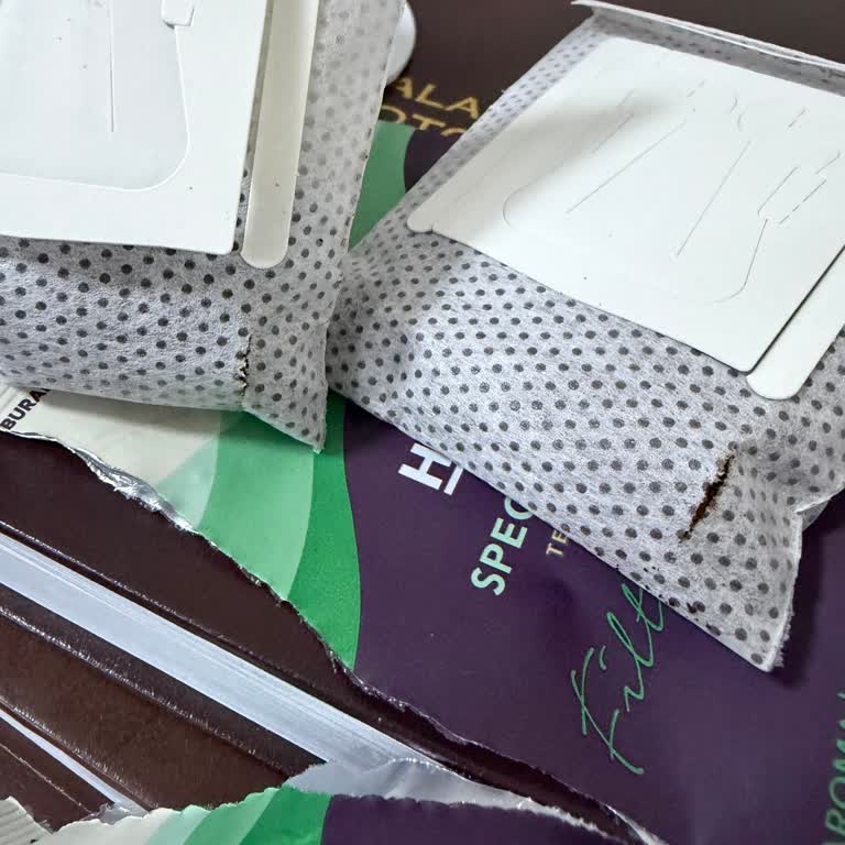 İç Poşeti Yırtık Olan Tek Kullanımlık Filtre Kahve Ürünü