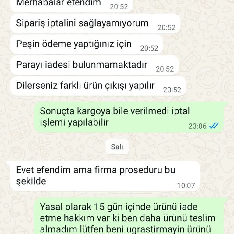 İptal Talebim Reddedildi, Ürün Kargolanıp İade Edilemedi