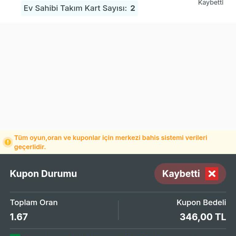 Yanıltıcı Kart Kuralı Nedeniyle Kuponun Kayıp Değerlendirilmesi