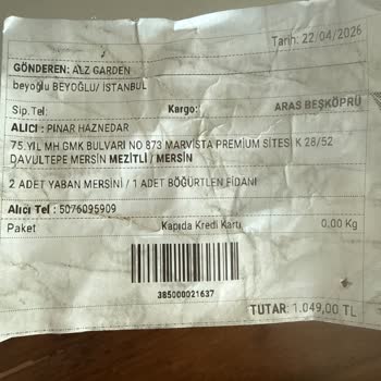 Alz Fidancılık’tan Gelen Siparişte Fidan Yerine Otlar Ve Cevapsız İletişim 1100 TL İade Talebi