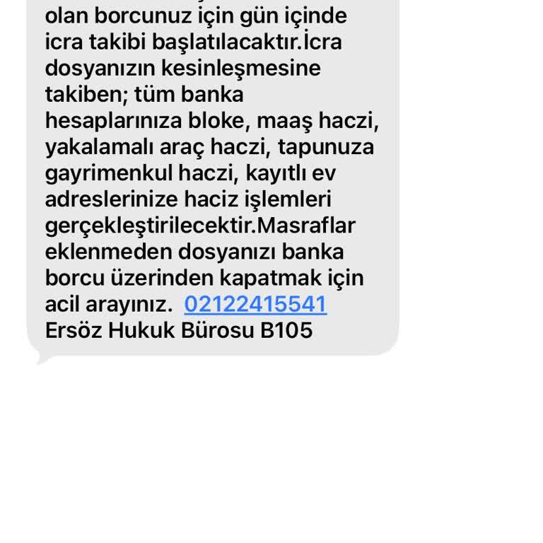Denizbank Ve Ersöz Hukuk Bürosu Tarafından Taksit İmkanı Sunulmayan Borç Tahsilatı