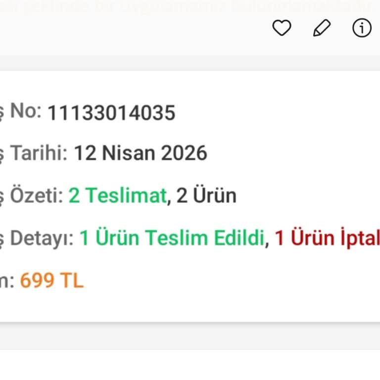 Amor Roza Siparişim Kargoya Verilmeden Siparişim İptal Edildi