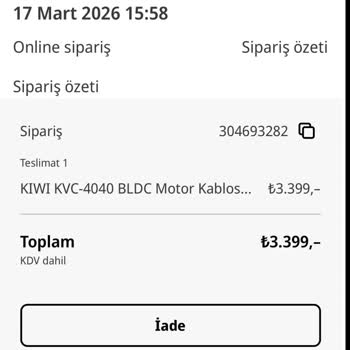 Ürün Teslim Edilmedi Ve İade Bekliyor