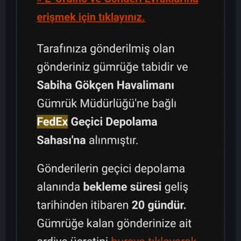 Fedex’in Gümrükte Yüksek Vergi Talebi Ve İade Sürecini Başlatmaması