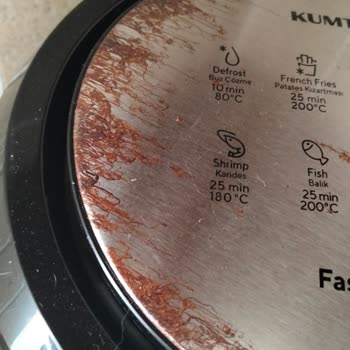 Kumtel Airfryer Metal Parçalarında Kısa Sürede Deformasyon Ve Ücretsiz Servis Reddi