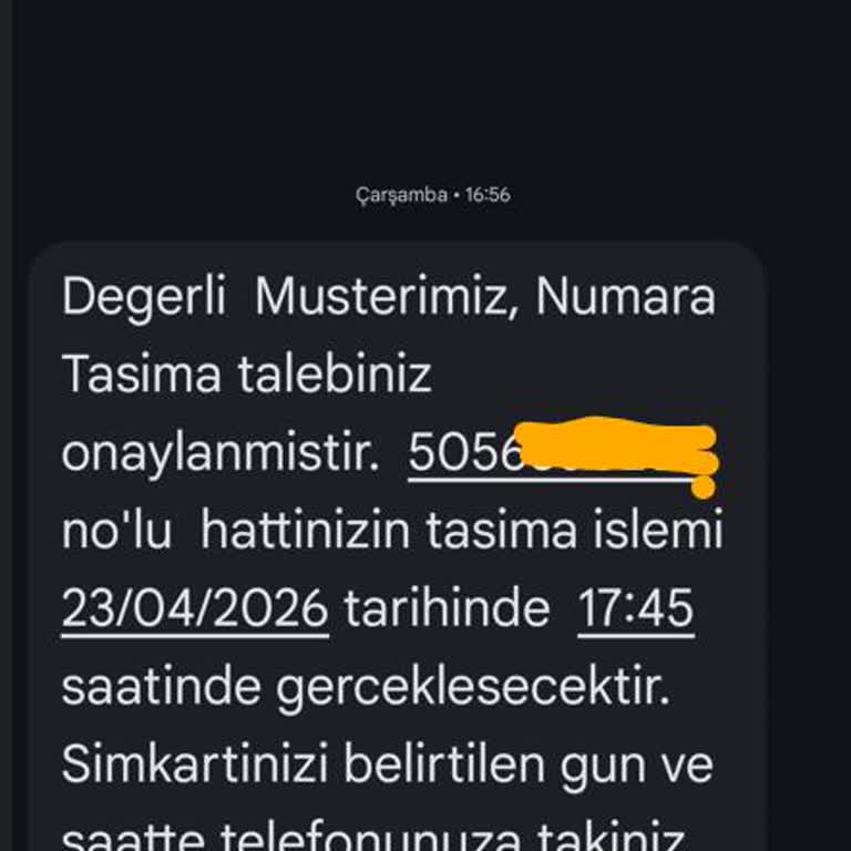 Acil Numara Taşıma Sorunu Hattım Şebekeye Bağlanmıyor