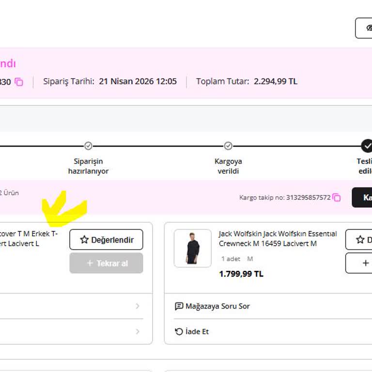 Siparişte Eksik T-Shirt Teslim Edilmedi Ve N11'den Yanıt Bekleniyor