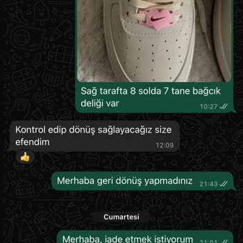 Ayıplı Ayakkabı Ve Kalitesiz Ürün İçin İade Ve Değişim Talebi