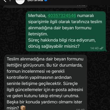 Bershka Siparişim Eski Adrese Teslim Edildi, İade Ve Çözüm Bekliyorum