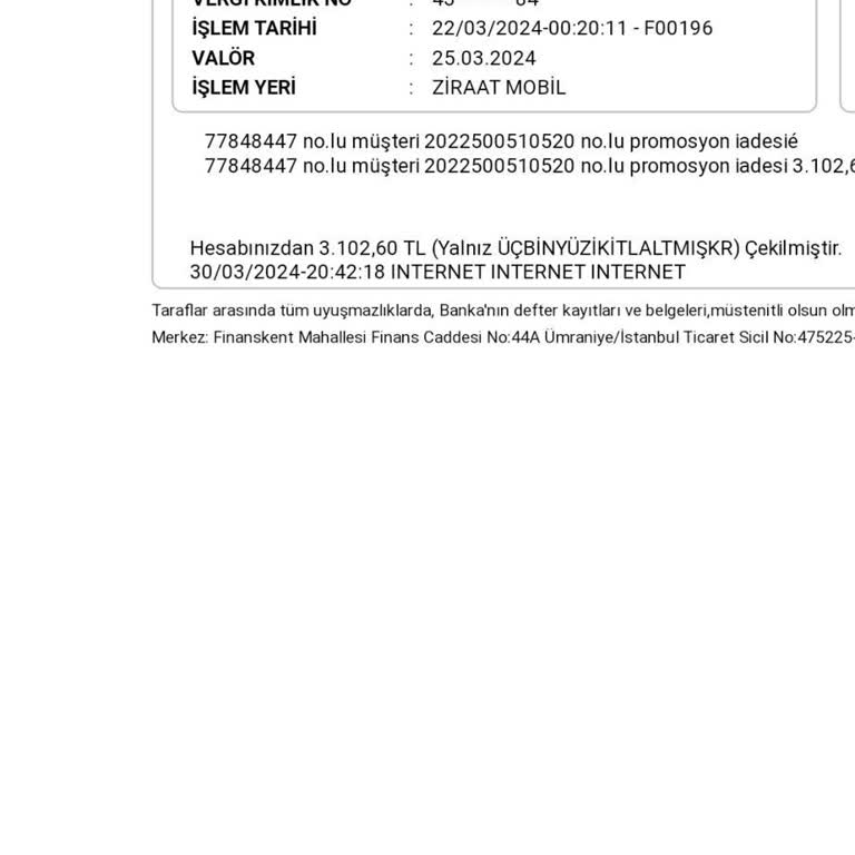 Bloke Hesap Nedeniyle Eksik Emekli Promosyonu Ve İade Tutarının Tam Ödenmesini Talep Ediyorum